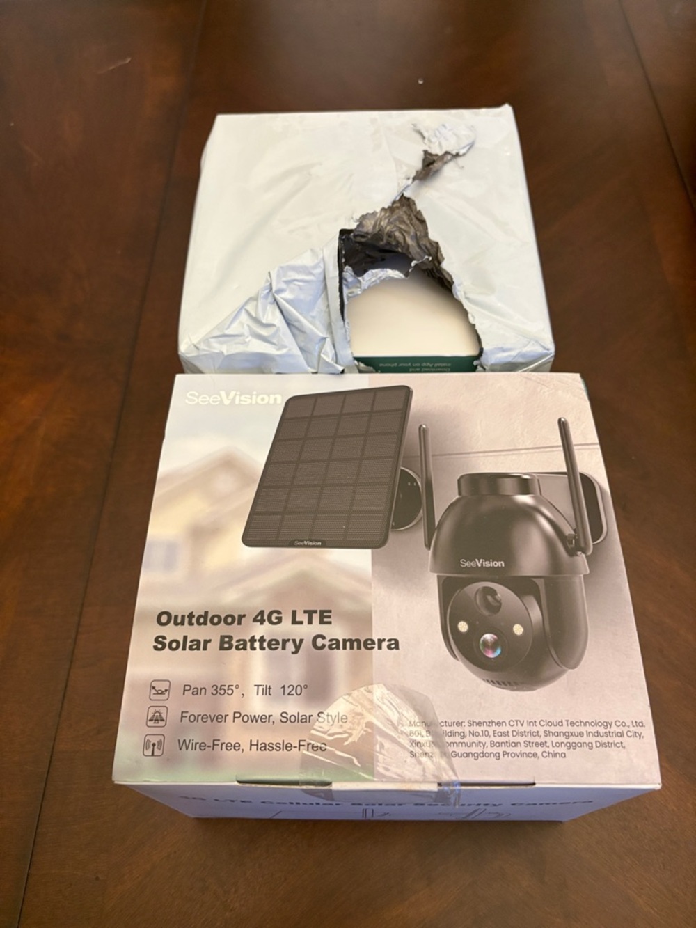 Outdoor 4G LTE Solar Battery Camera - Black